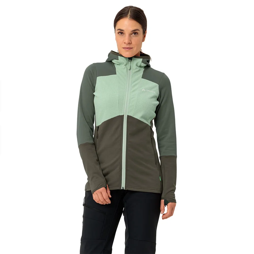 Vaude Monviso Grid Fleece Met Kap Agave