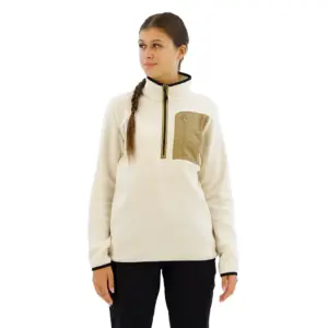Vaude Rosemoor Fleece Met Halve Rits Ecru / Linen