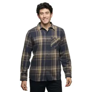 Diamond Project Flannel Overhemd Met Lange Mouwen Charcoal / Walnut Plaid