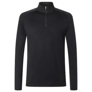 Super.natural Arctic230 Half Rits Lange Mouw T-shirt Zwart