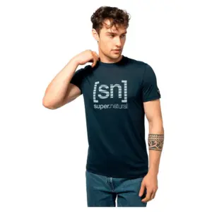 Super.natural Grid Logo T-shirt Met Korte Mouwen Grijs