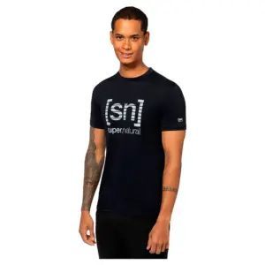 Super.natural Grid Logo T-shirt Met Korte Mouwen Zwart