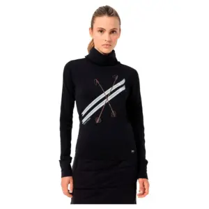 Super.natural Kryssede Ski Sweatshirt Zwart
