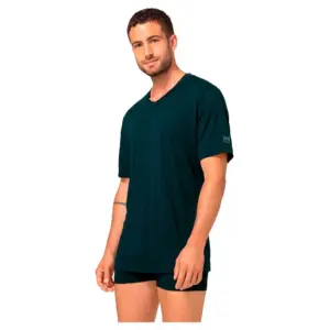 Super.natural Sierra140 V Neck T-shirt Met Korte Mouwen Blueberry