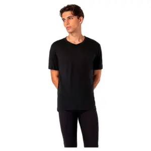 Super.natural Sierra140 V Neck T-shirt Met Korte Mouwen Zwart