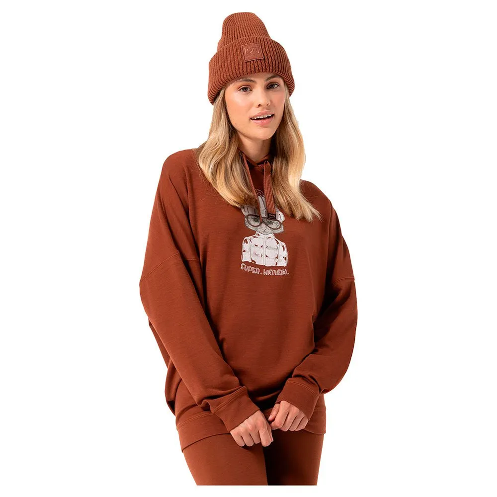 Super.natural Snow Cat Hoodie Bruin