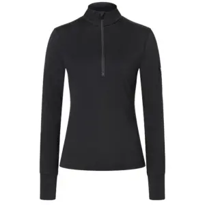 Super.natural Tundra175 Half Rits Lange Mouw T-shirt Zwart