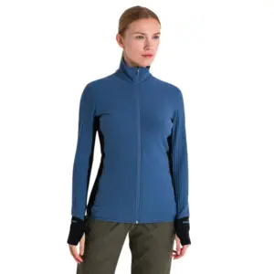 Icebreaker Descender Sweatshirt Met Rits Zwart
