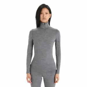 Icebreaker Merino 200 Oasis Lange Mouwen Basislaag Gritstone Heather-013