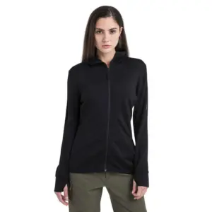 Icebreaker Merino 260 Quantum Iv Sweatshirt Met Rits Zwart