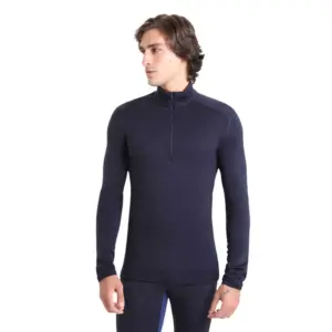 Icebreaker Merino 260 Tech Lange Mouwen Basislaag Marineblauw