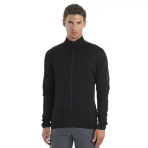 Icebreaker Merino 560 Realfleece Elemental Ii Sweatshirt Met Rits Zwart