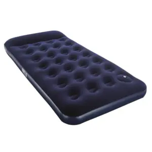 Bestway 67224 Twin Easy Inflate Flocked 188x99x28 Cm Eenpersoons Luchtbed Met Ingebouwde Pomp Blauw