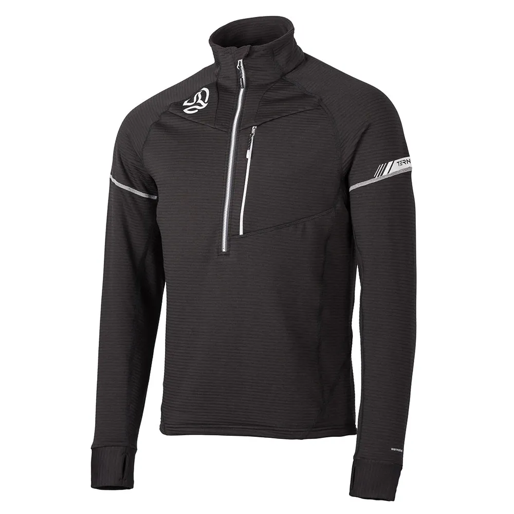 Ternua Swift Sweatshirt Met Halve Rits Zwart