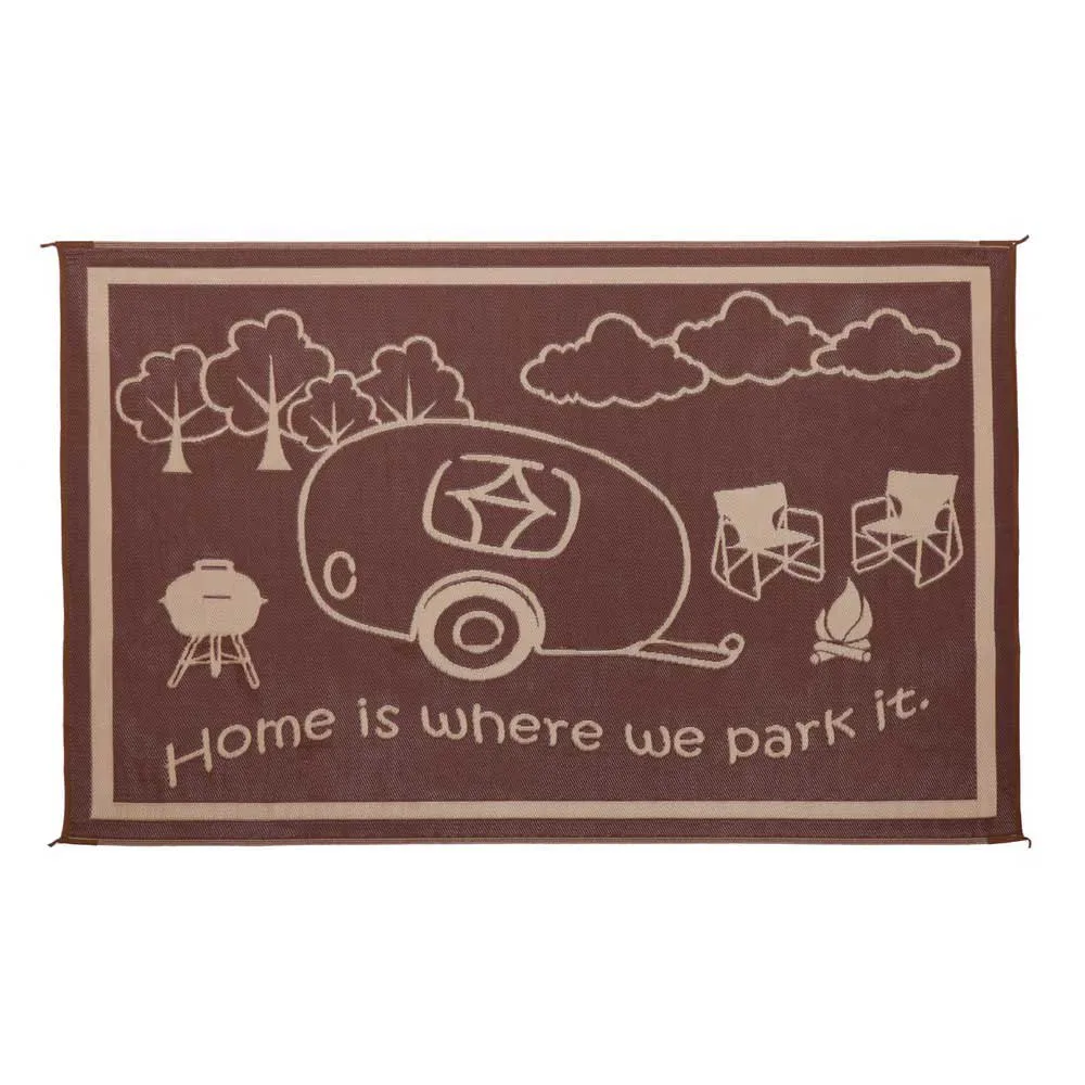 Stylish Camping Reversible Home Mat Bruin