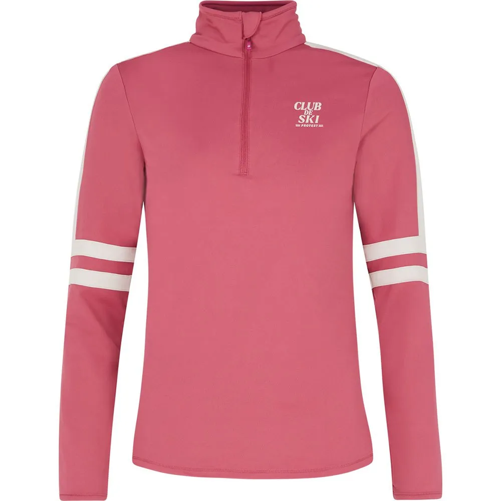 Protest Prue Fleece Met Halve Rits Rose Dust