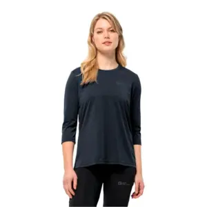 Jack Wolfskin Crosstrail T-shirt Met 3/4 Mouw Blauw