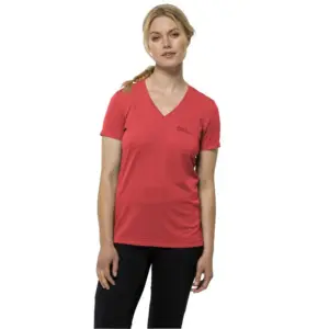 Jack Wolfskin Crosstrail T-shirt Met Korte Mouwen Rood