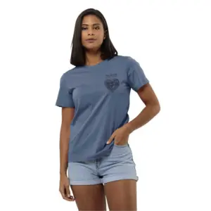 Jack Wolfskin Discover Heart T-shirt Met Korte Mouwen Blauw