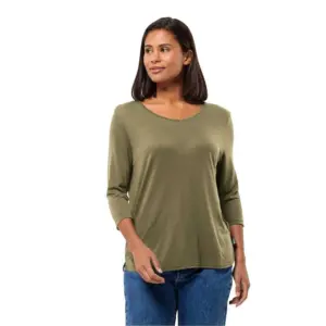 Jack Wolfskin Mola T-shirt Met 3/4 Mouw Bay Leaf