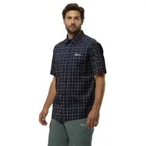 Jack Wolfskin Norbo Overhemd Met Korte Mouwen Blauw