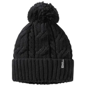Jack Wolfskin Pompom Muts Zwart