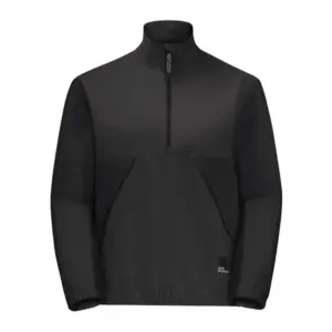 Jack Wolfskin Teen Fleece Met Halve Rits Zwart