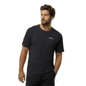 Jack Wolfskin Delgami T-shirt Met Korte Mouwen Zwart