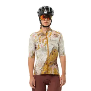 Jack Wolfskin Gravex Printed Fz T-shirt Met Korte Mouwen Strata Salted Caramel