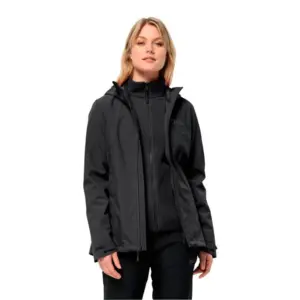 Jack Wolfskin Moonrise 3in1 Jas Zwart