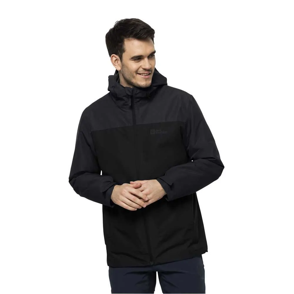Jack Wolfskin Taubenberg 3in1 Jas Zwart