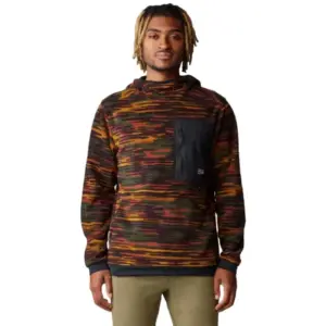 Mountain Hardwear First Tracks™ Fleece Met Kap Iron Oxide Stria Print