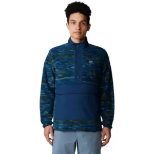 Mountain Hardwear Microchill™ Fleece Dark Caspian Stria Print