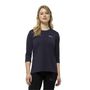 Jack Wolfskin Crosstrail T-shirt Met 3/4 Mouw Zilver