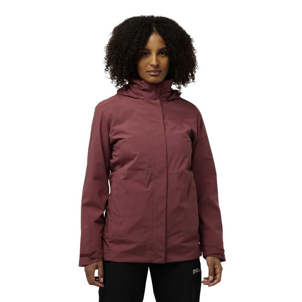 Jack Wolfskin Rotwand 3in1 Jas Rood