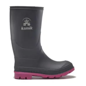 Kamik Stomp Regenlaarzen Voor Jongeren Charcoal / Magenta / Charbon / Magenta