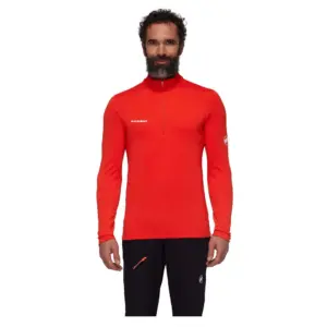 Mammut Aenergy Fleece Met Halve Rits Rood