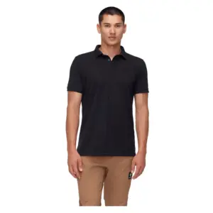 Mammut Logo Korte Mouw Poloshirt Zwart