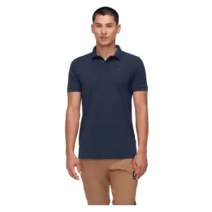 Mammut Logo Korte Mouw Poloshirt Blauw