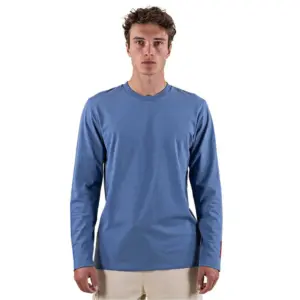 The Mountain Studio Field T-shirt Met Lange Mouwen Blauw