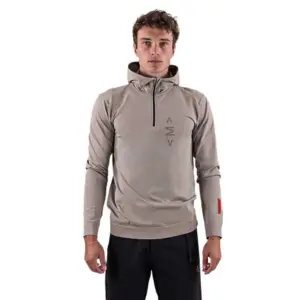 The Mountain Studio Tecno Fleece Met Kap Brindle