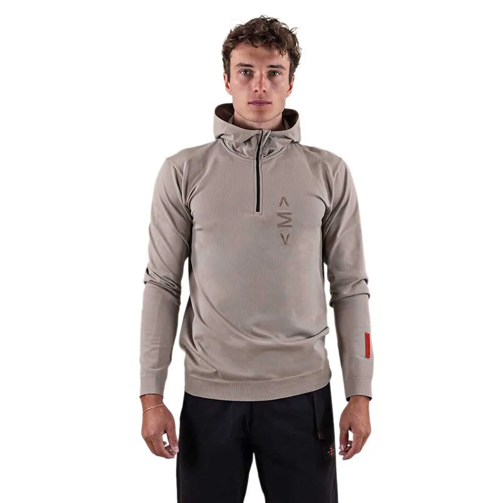 The Mountain Studio Tecno Fleece Met Kap Brindle