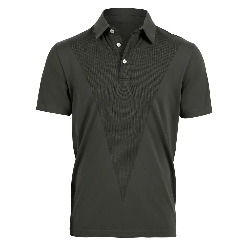 The Mountain Studio Two Tone Tech Korte Mouw Poloshirt Groen