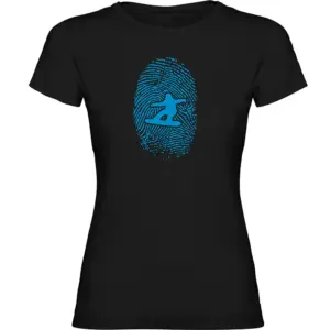 Kruskis Snowboarder Fingerprint T-shirt Met Korte Mouwen Zwart