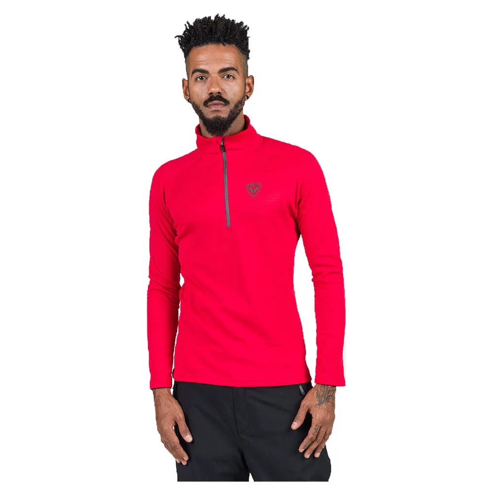 Rossignol Blackside Fleece Met Halve Rits Rood