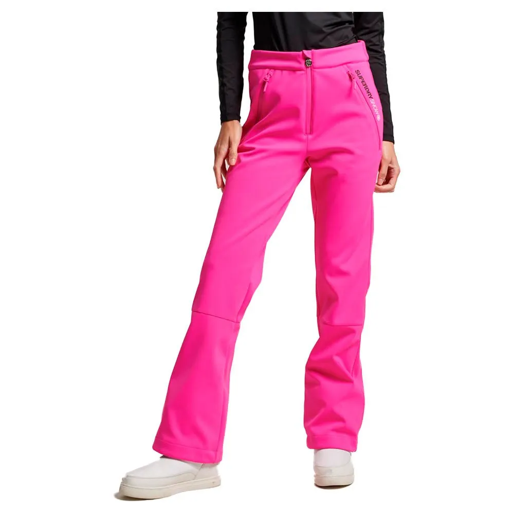 Superdry Ski Softshell Slim Broek Roze