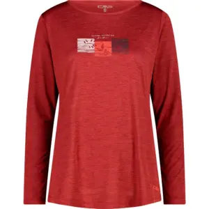 Cmp 33n5596 T-shirt Met Lange Mouwen Granata Mel.