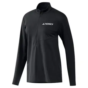Adidas Terrex Multi Climacool Half Rits Lange Mouw T-shirt Zwart