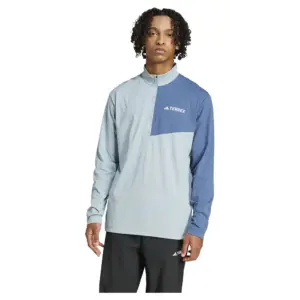 Adidas Terrex Multi Climacool Half Rits Lange Mouw T-shirt Grijs