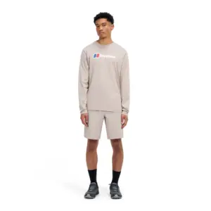 Berghaus Big Logo T-shirt Met Lange Mouwen Taupe